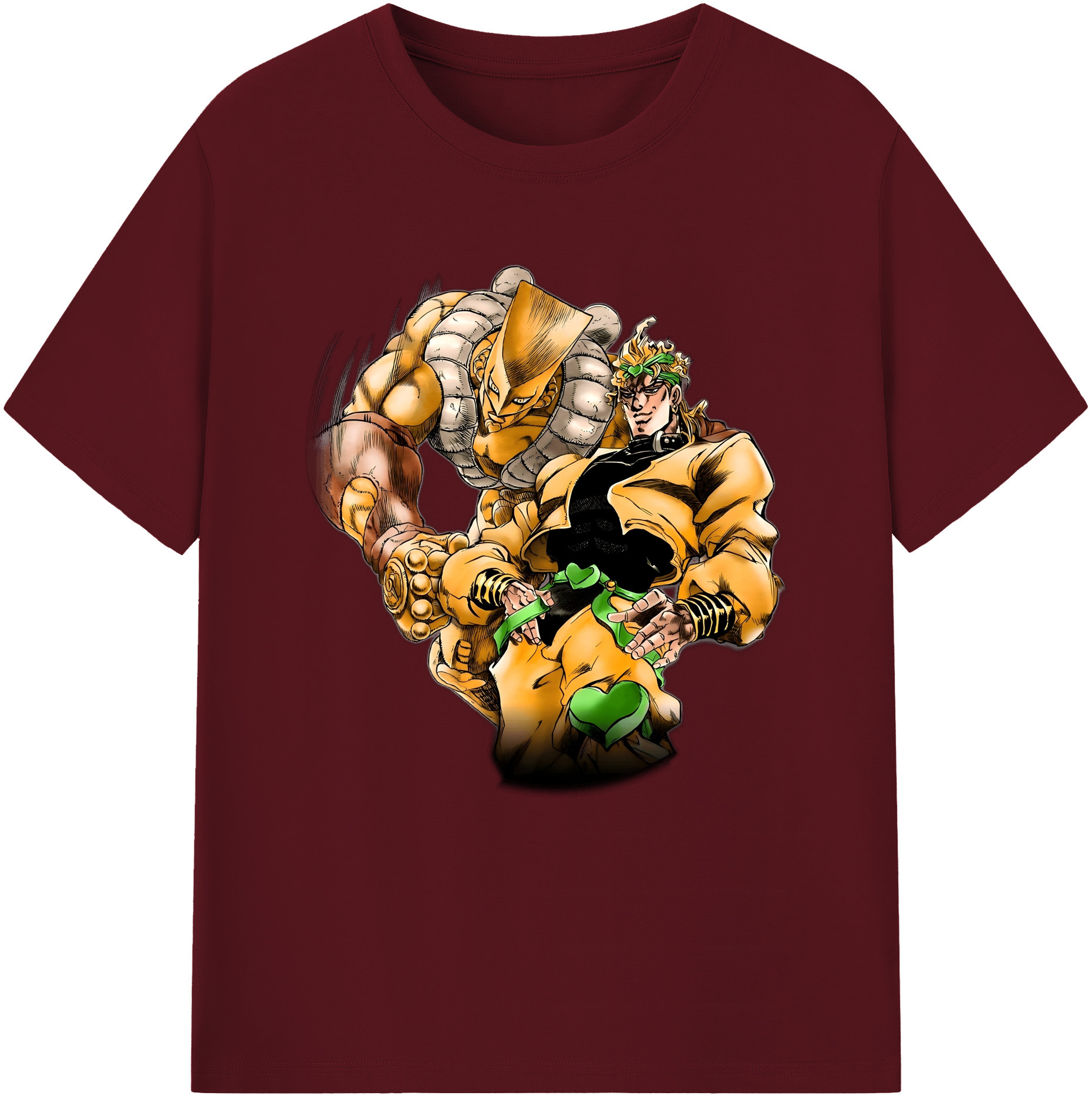 （画像用） ジョジョの奇妙な冒険 ディオ?ブランドー JoJo's Bizarre Adventure Dio Brando 綿100％半袖Tシャツ（フロントプリント）